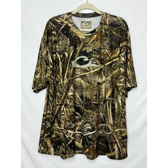 Drake Men’s 3XL Green Camo Short Sleeve Layering Shirt – Hunting / Outdoor Gear - Picture 1 of 6